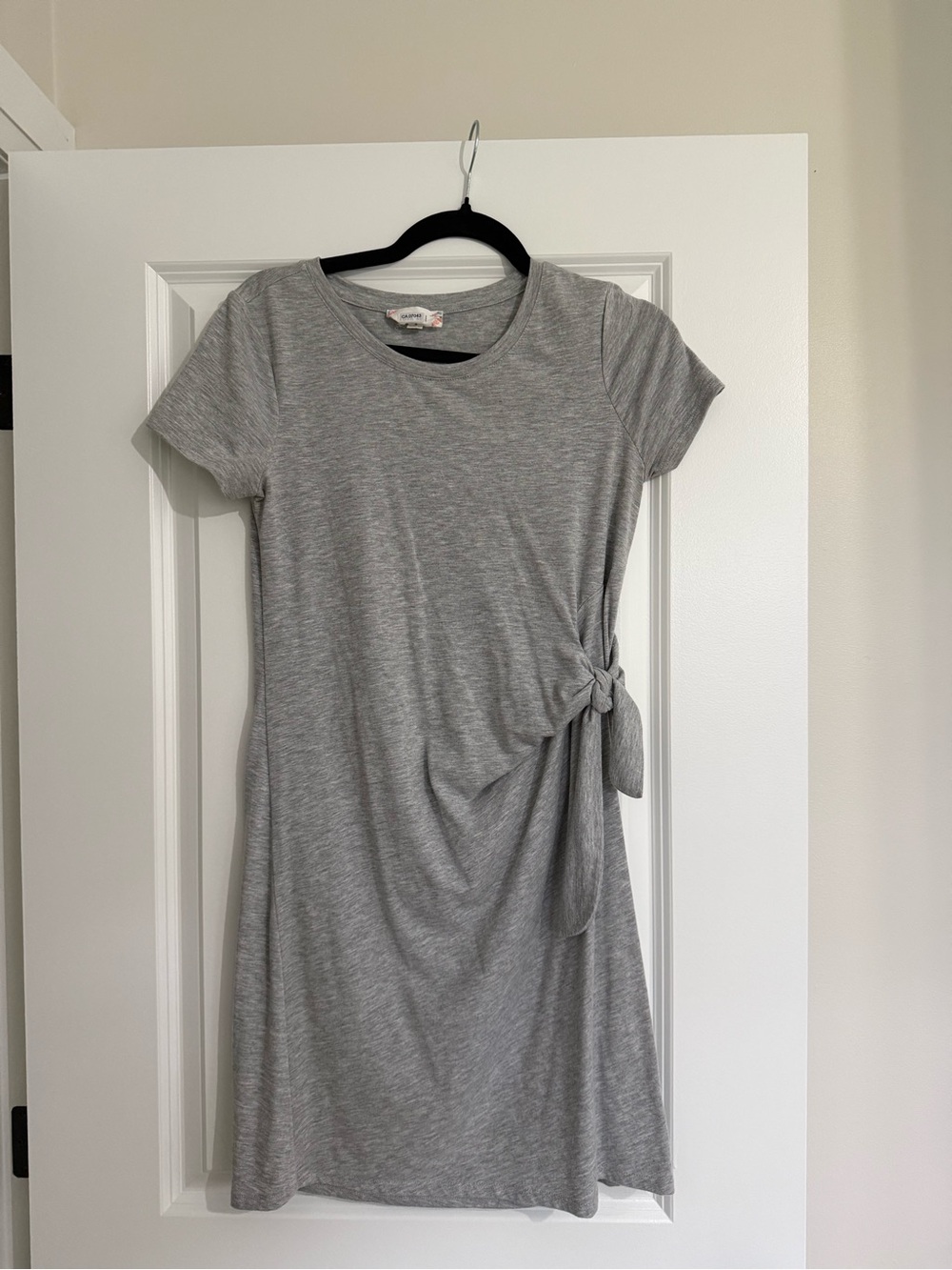 Women's Gray Tie-Side Knit Dress